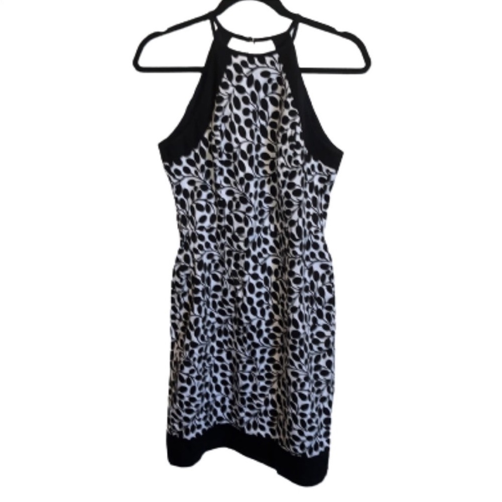 London Times black and white midi dress size 8